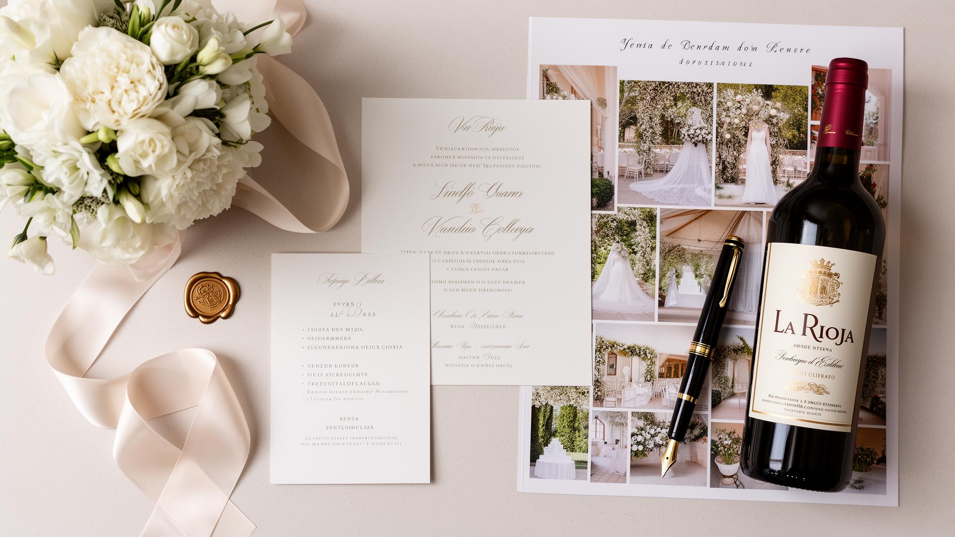 wedding planner integral con invitaciones y vino Rioja para bodas
